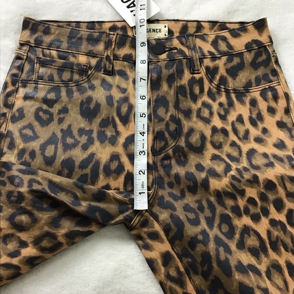 L’AGENCE Margot Skinny Jeans Size 25 Cheetah Leopard Print Cropped Denim Stretch - Picture 8 of 14